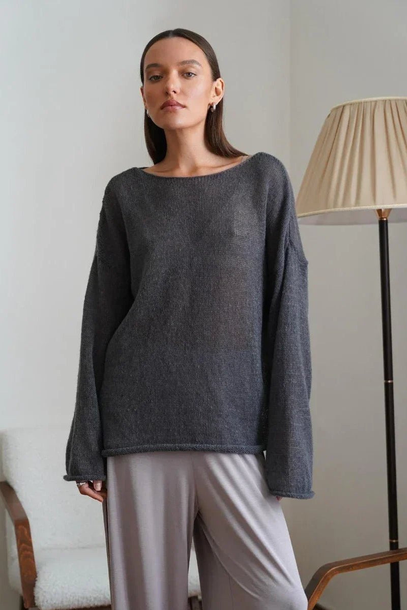ZEYA - Katelyn Hollow Knit Sweater