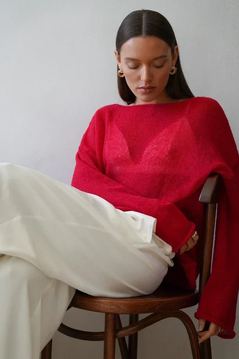 ZEYA - Katelyn Hollow Knit Sweater