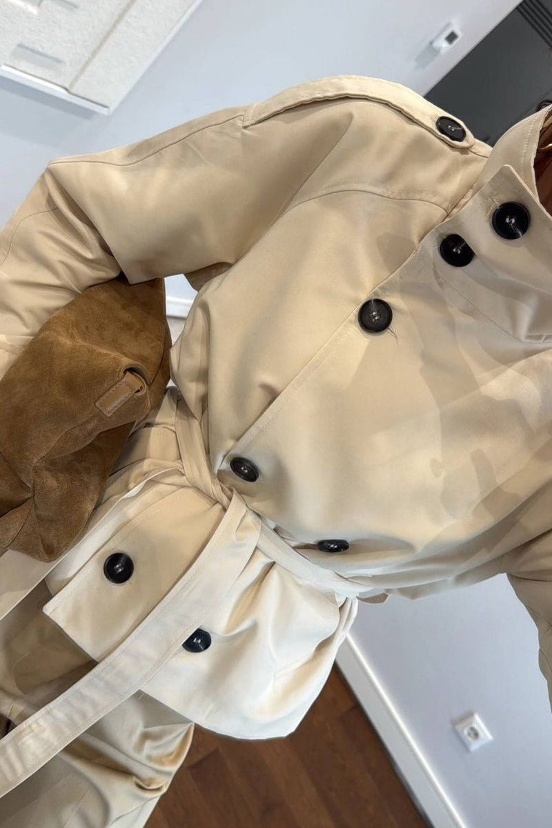 ZEYA - Kiarra Stand Collar Crop Trenchcoat