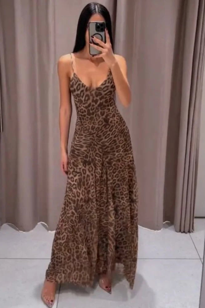 ZEYA - Lara Leopard Print Maxi Dress