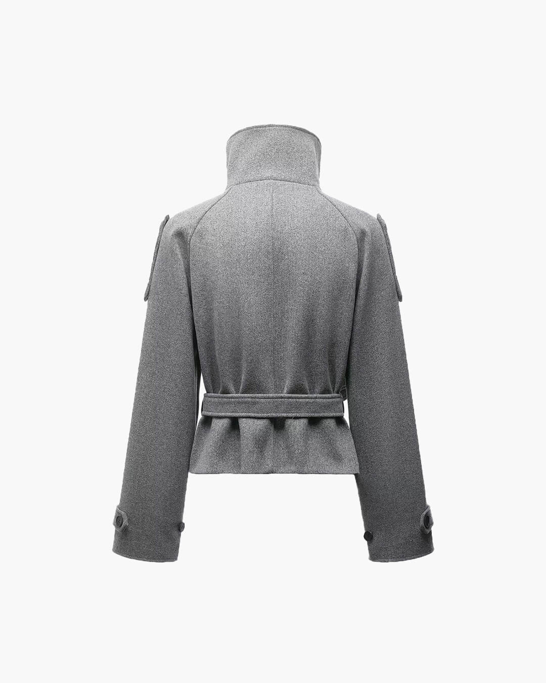 ZEYA - Lara Stand Collar Short Trench Coat