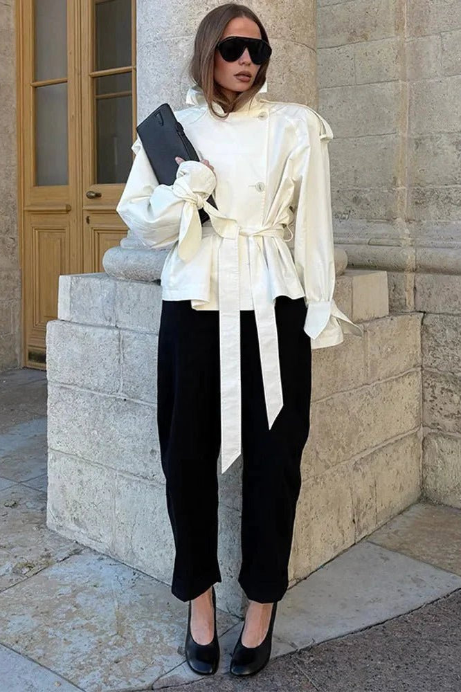ZEYA - Linda Stand Collar Trench Coat