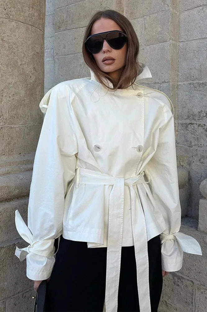 ZEYA - Linda Stand Collar Trench Coat