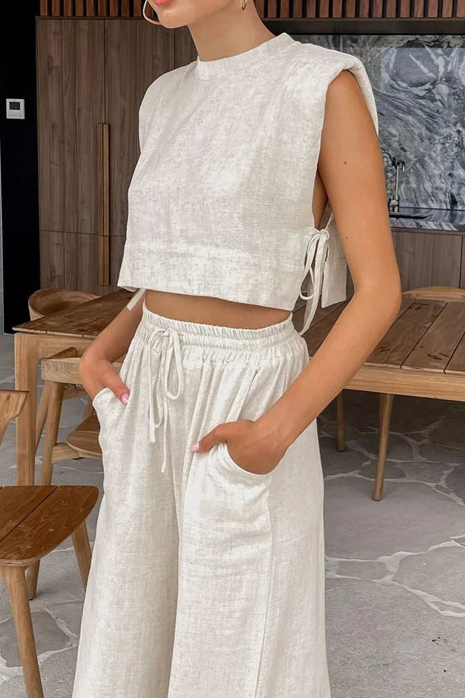 ZEYA - Lola Sleeveless Linen Pant Set
