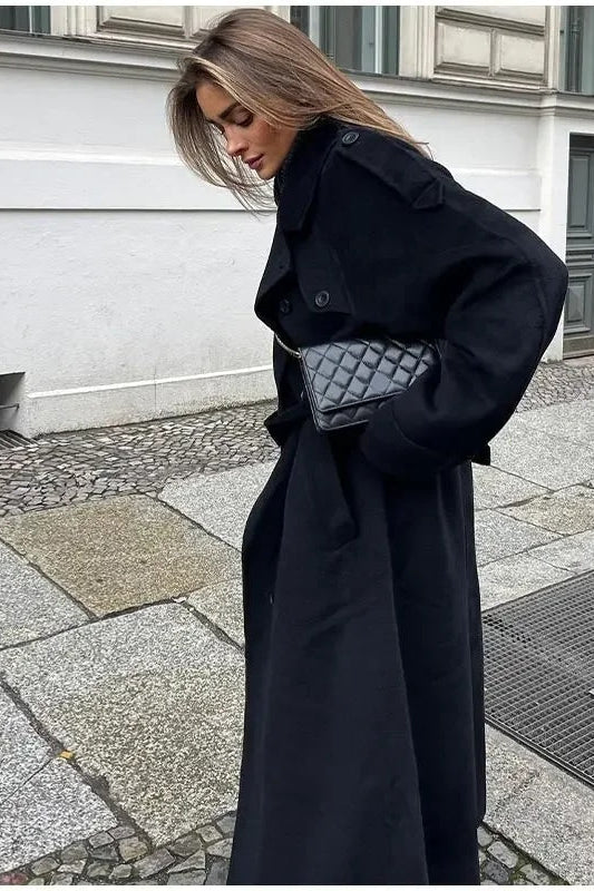 ZEYA - Long black Trench Coat