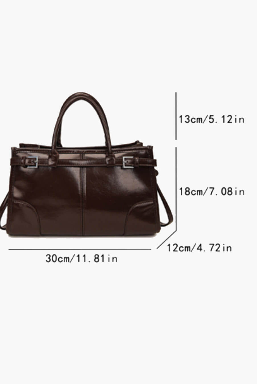 ZEYA - Lorena Leather Shoulder Bag with Belt Detail