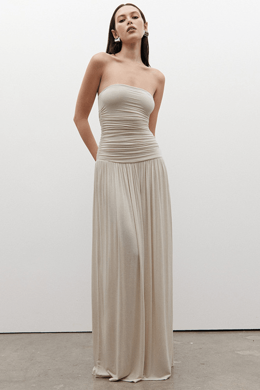 ZEYA - Lorna Strapless Ruched Maxi Dress