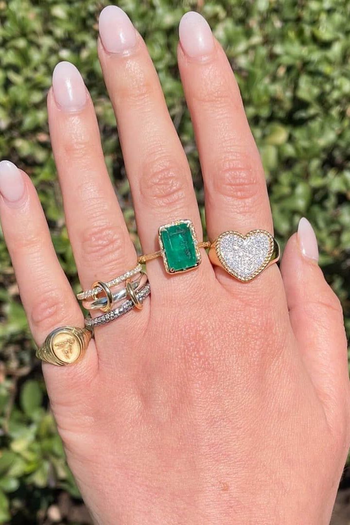 ZEYA - Lumi Zirconia Sparkle Stacked Ring