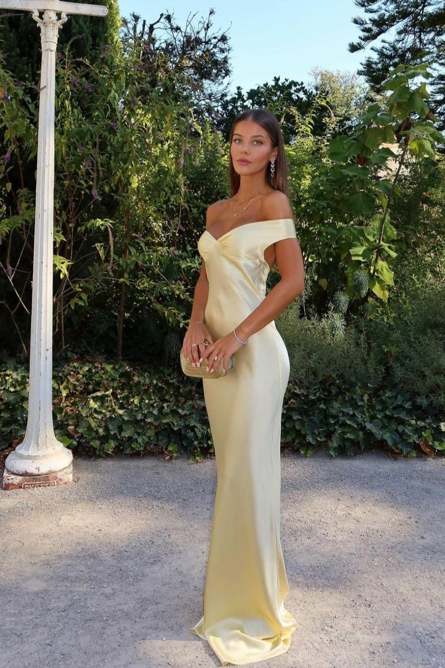 ZEYA - Maelle Backless Satin Maxi Dress