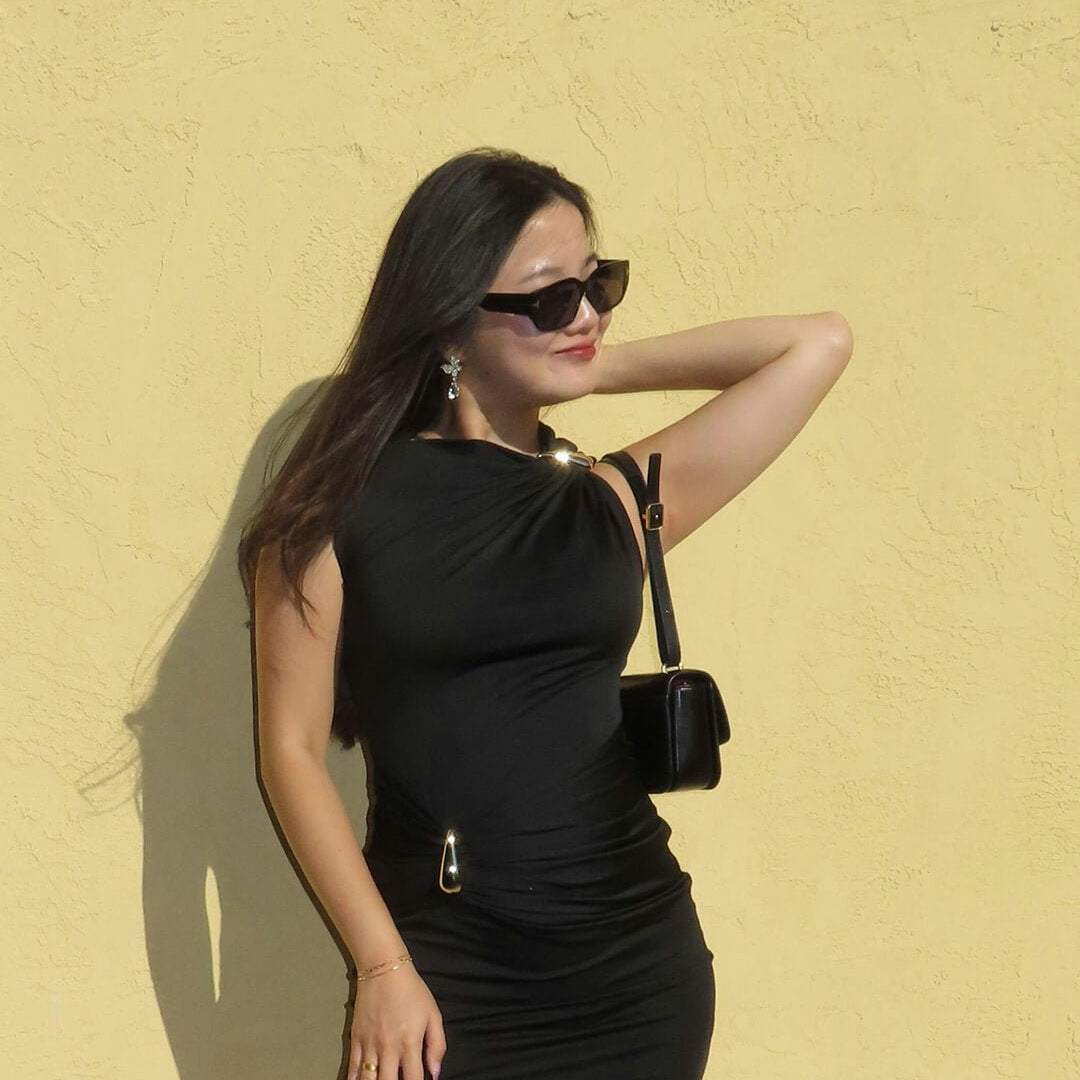 ZEYA - Margaret Mini Dress with Gold Detail