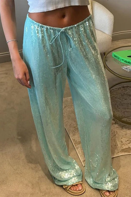 ZEYA - Margot Sequin Wide-Leg Trousers