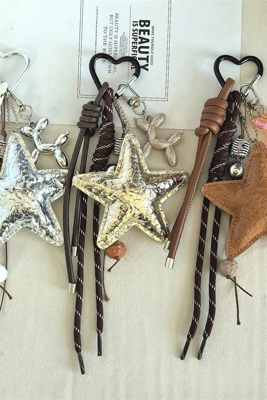 ZEYA - Nene Vegan Leather Star Keychain Pendant