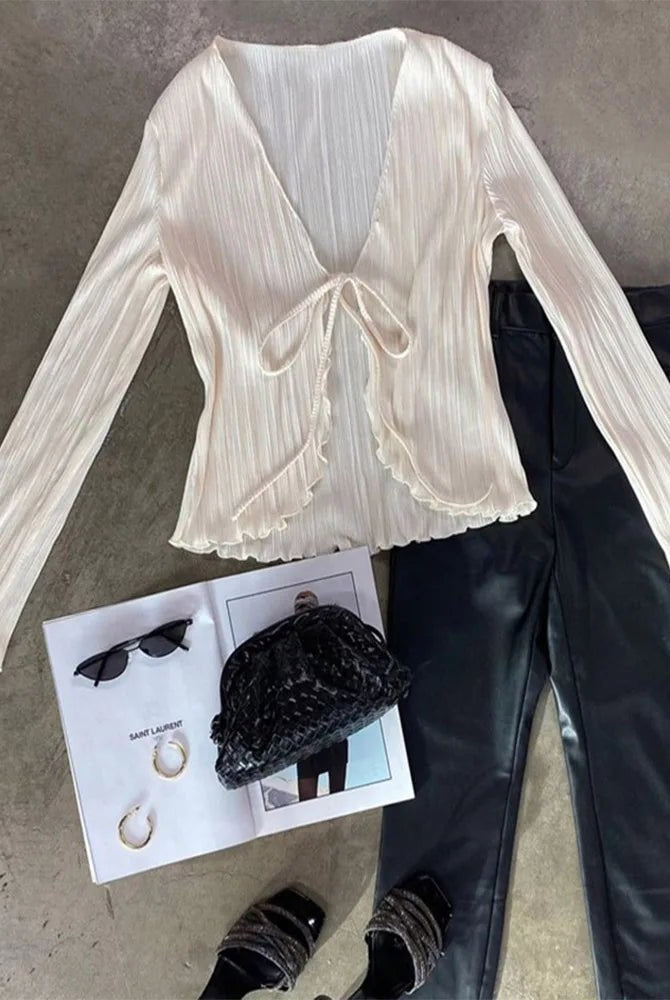 ZEYA - Normani Pleated longsleeve Top
