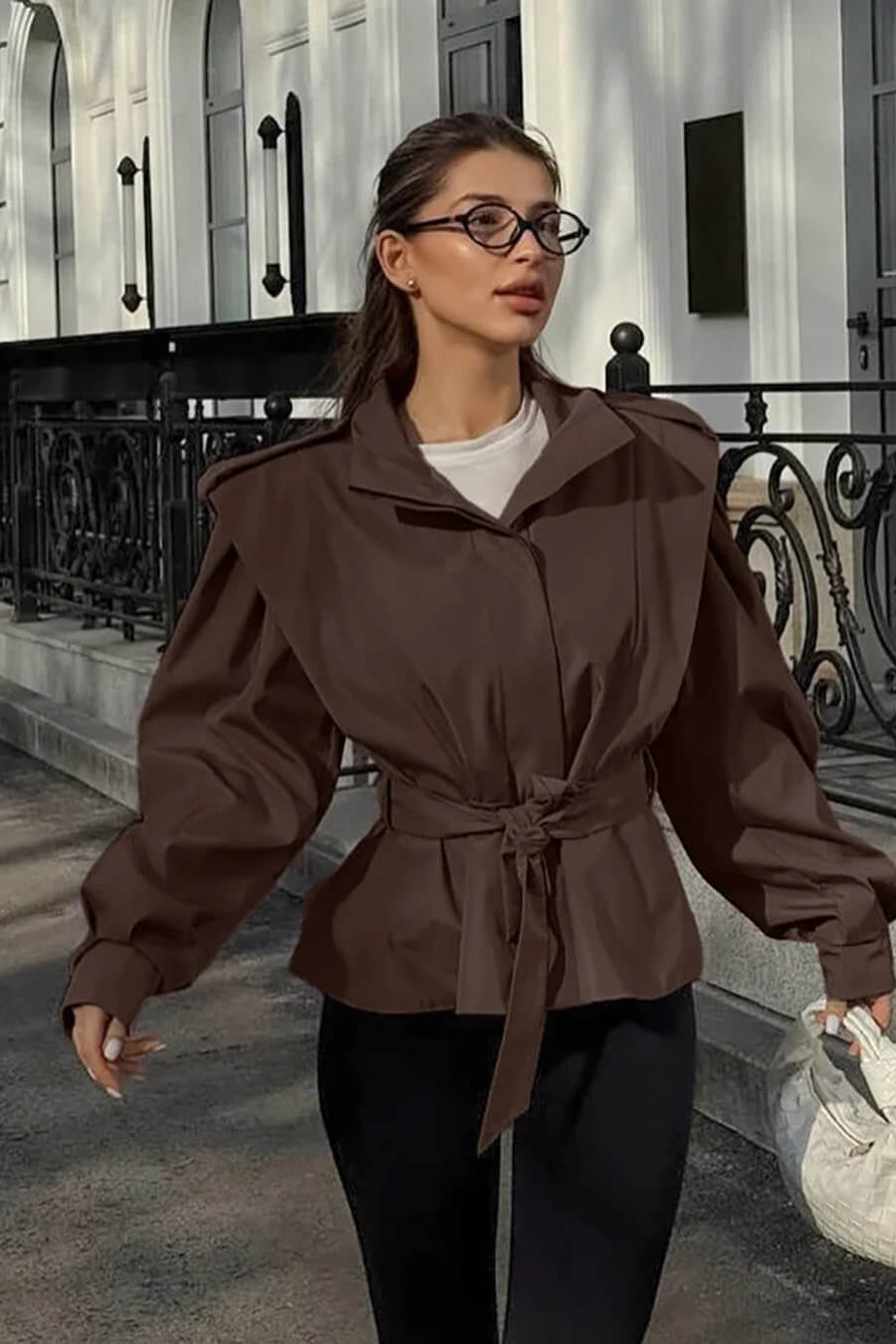 ZEYA - Quinn Lace Up Stand Collar Jacket