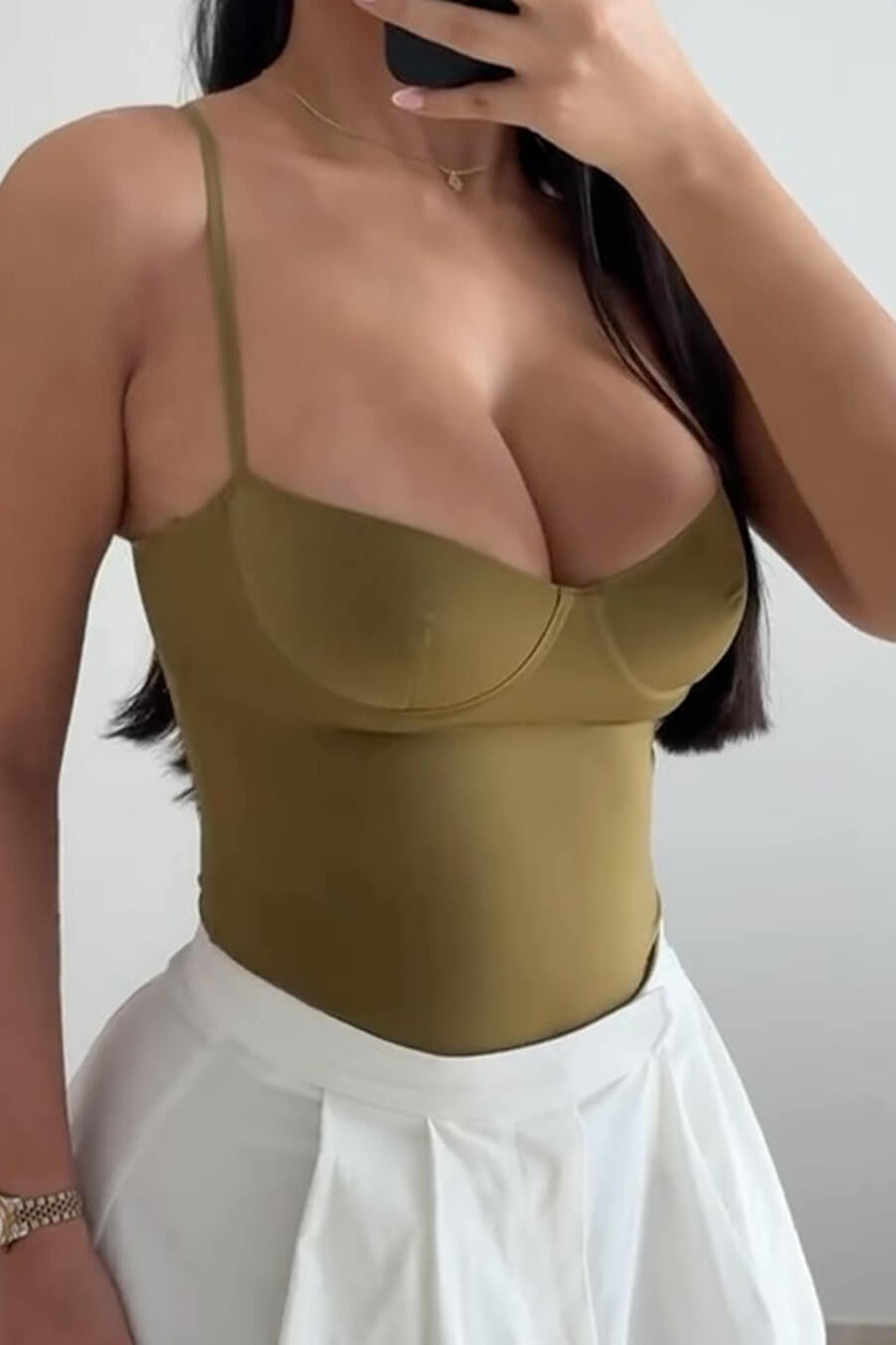 ZEYA - Rina Satin Camisole Bodysuit
