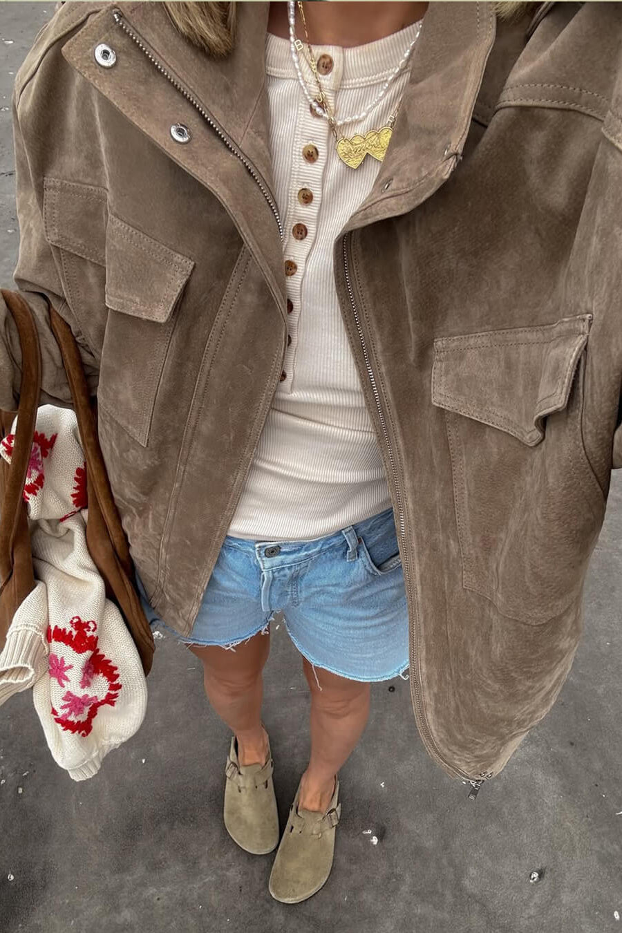 ZEYA - Sandra Suede Moto Jacket