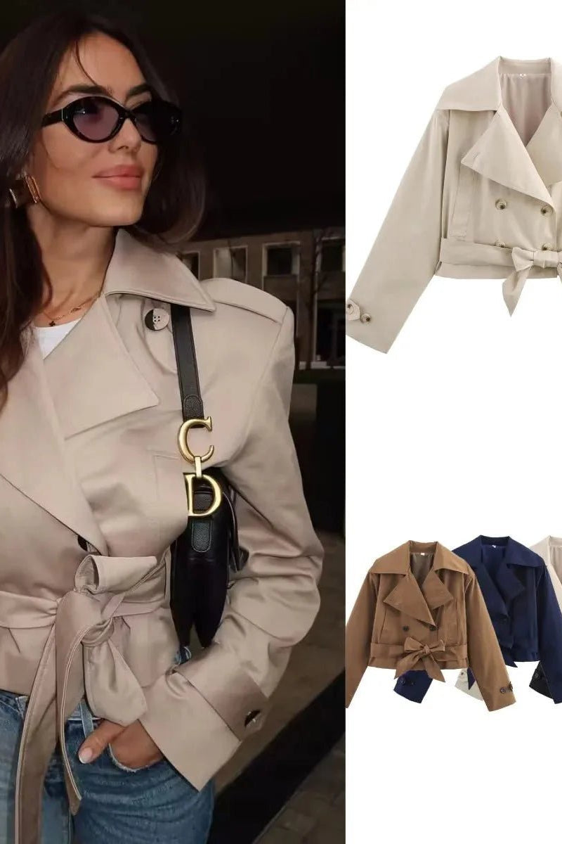 ZEYA - Sara Cropped Trench Coat