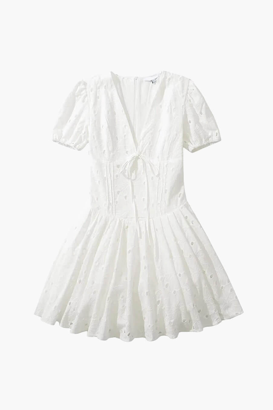 ZEYA - Shayne Puff Sleeve Embroidered Mini Dress