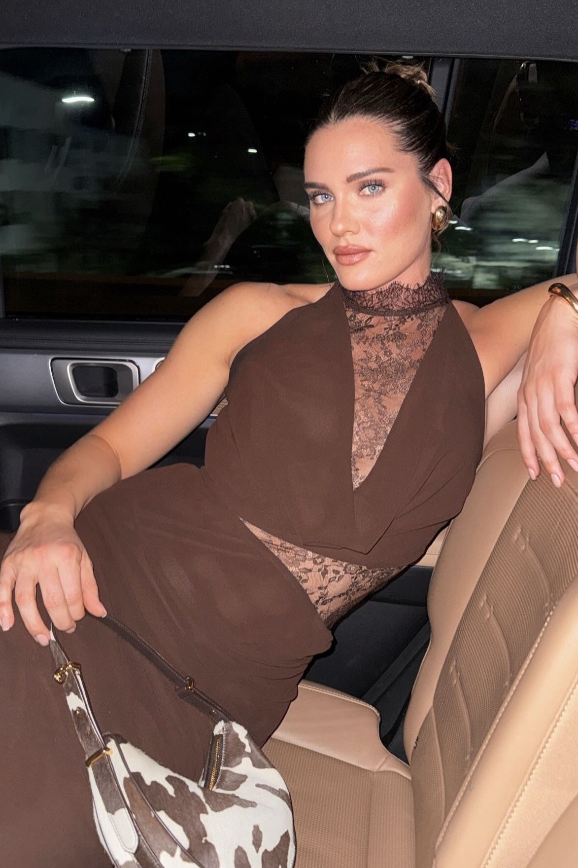 ZEYA - Sienna Halter Lace Maxi Dress