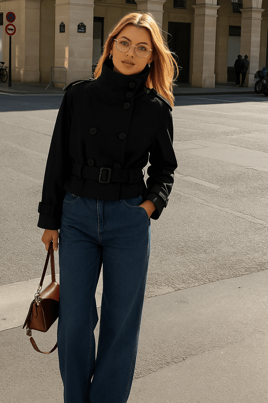 ZEYA - Sofia Cropped Trench Coat