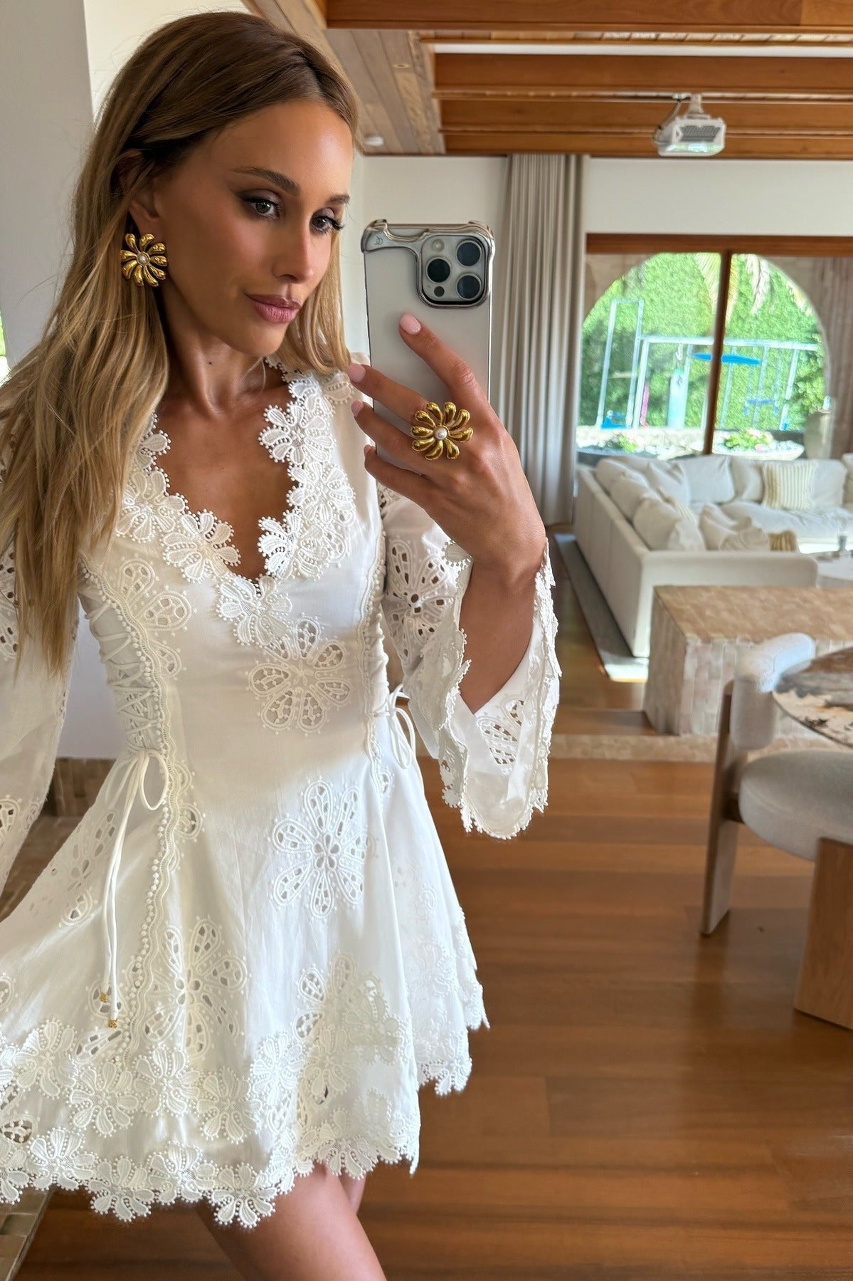 ZEYA - Sophia Lace Side-Adjustable Mini Dress