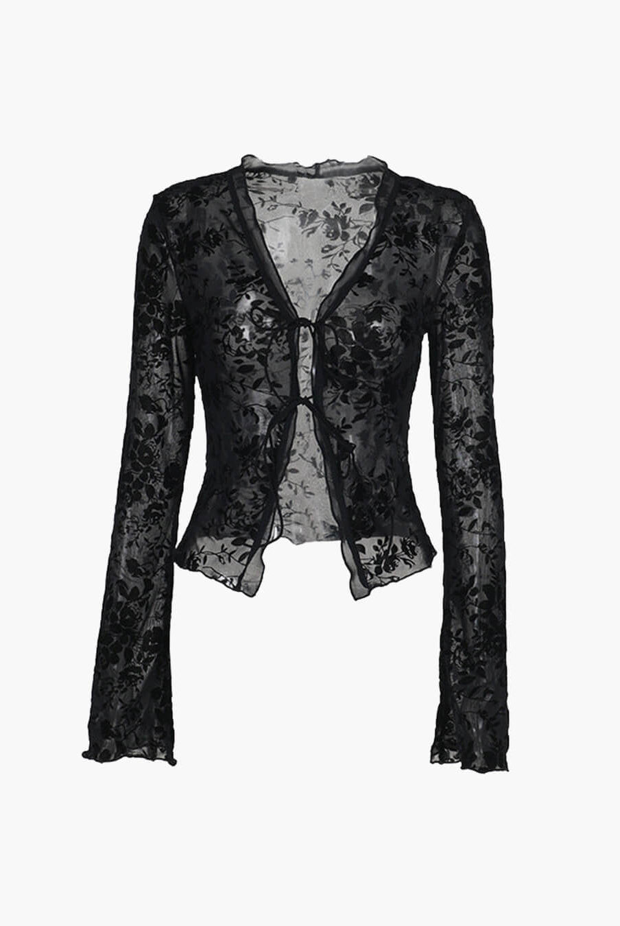 ZEYA - Ursa Tie Front Lace Blouse