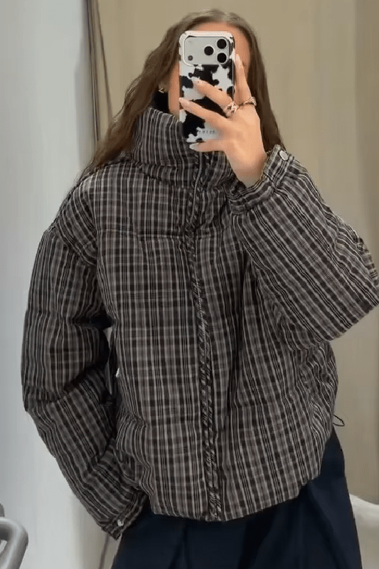 ZEYA - Valerie Plaid Puffer Jacket