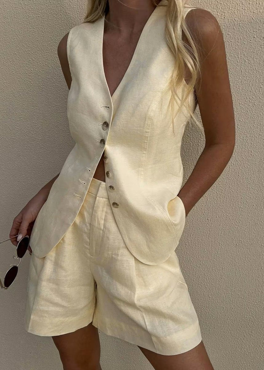 ZEYA - Vera Tailored Vest and Shorts Set