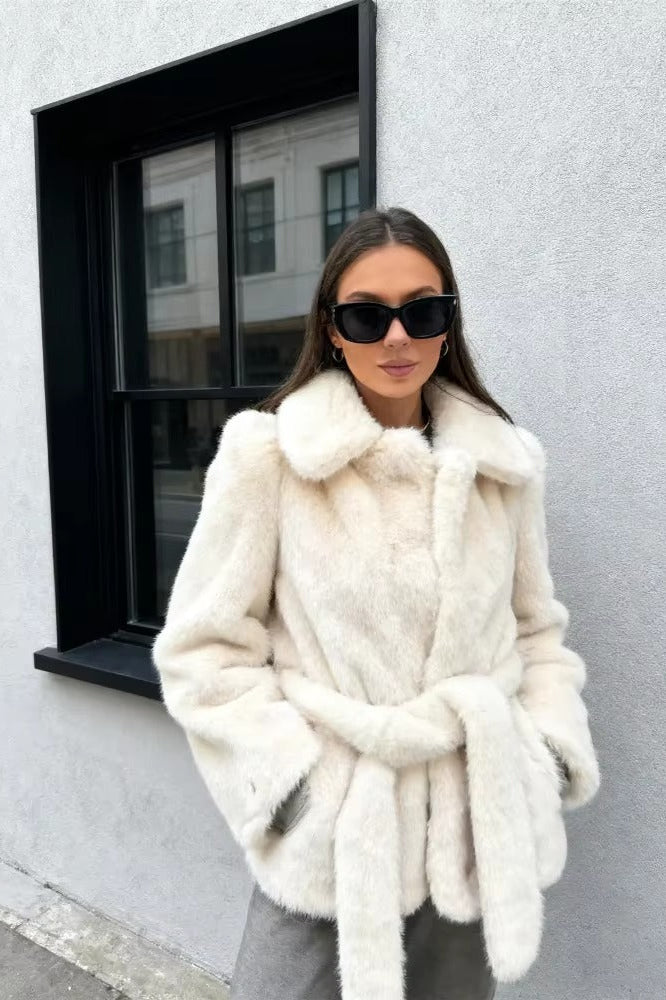 ZEYA - Veronica Belted Faux Fur Coat