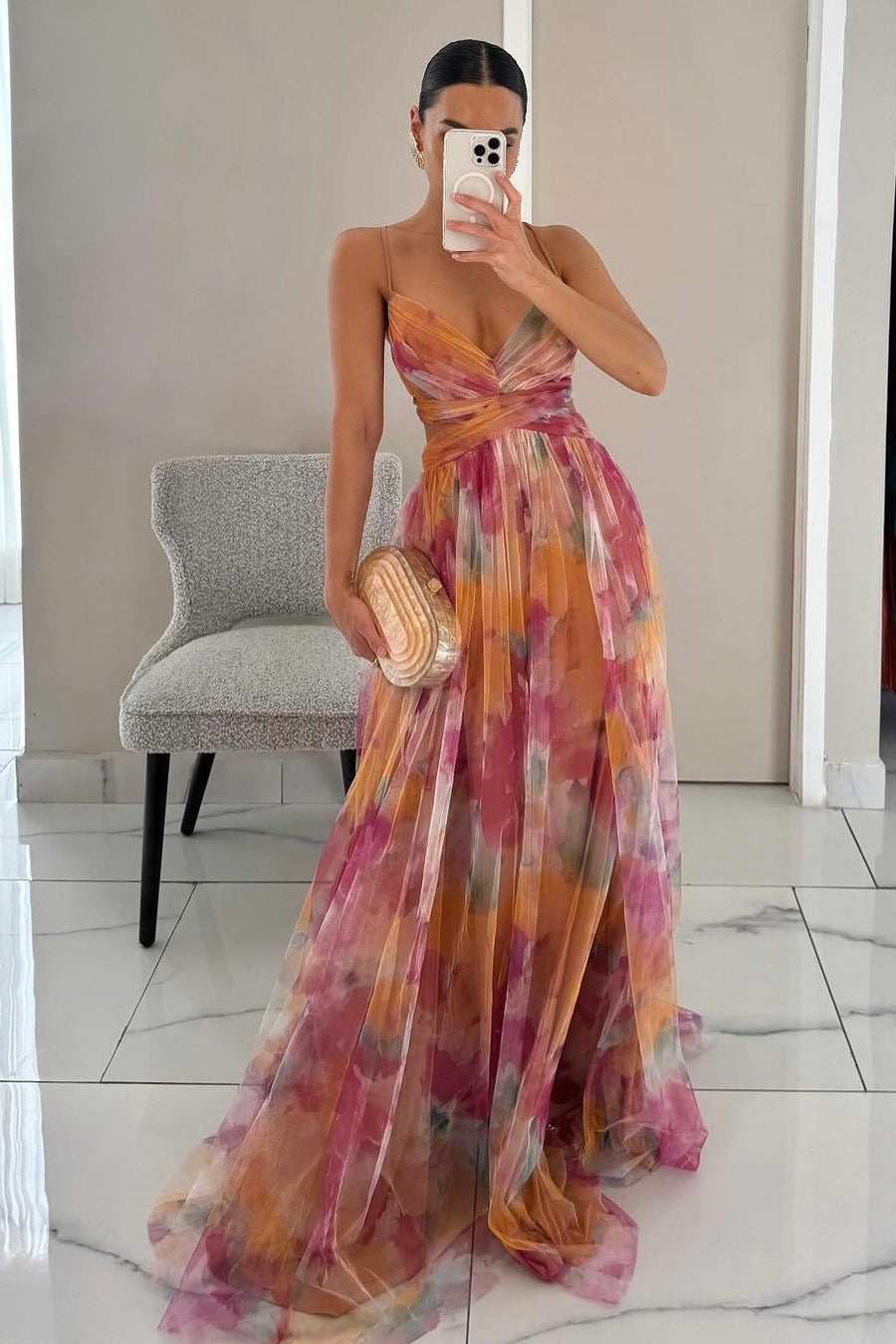 ZEYA - Vivien Floral Tulle Maxi Dress