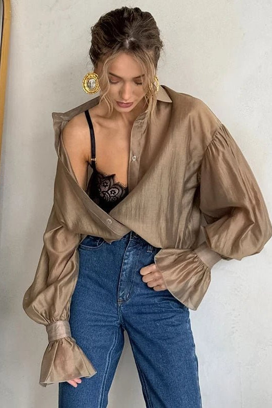 ZEYA - Vivienne Long Sleeve Sheer Blouse
