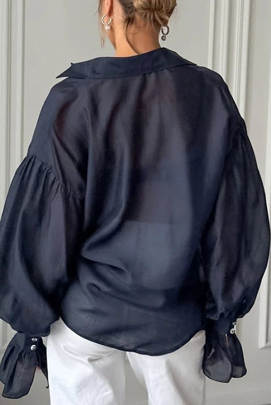 ZEYA - Vivienne Long Sleeve Sheer Blouse