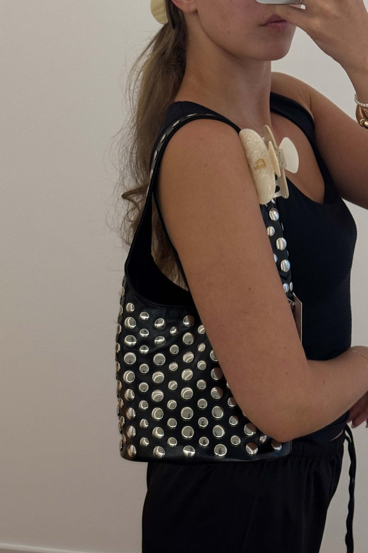 ZEYA - Zinnia Studded Bucket Bag