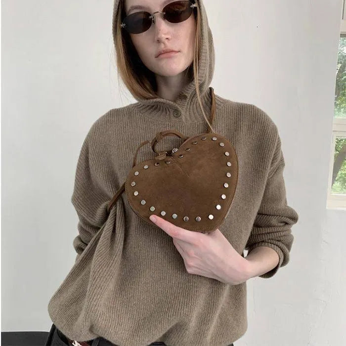 Sac bandoulière Esther vintage en faux suède