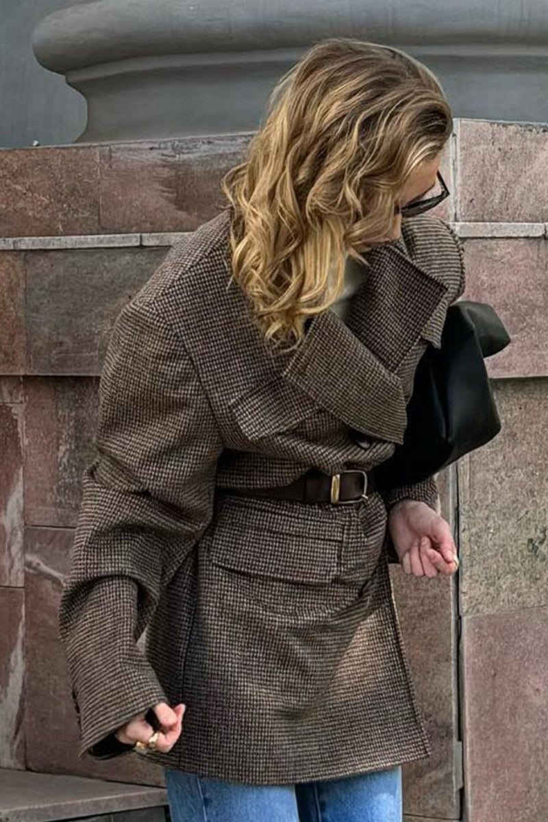 Amy Strukturierter Tweed-Mantel