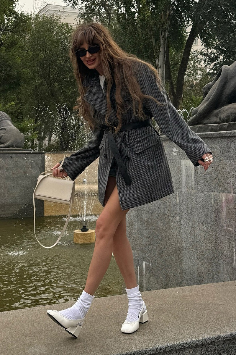 Amy Strukturierter Tweed-Mantel