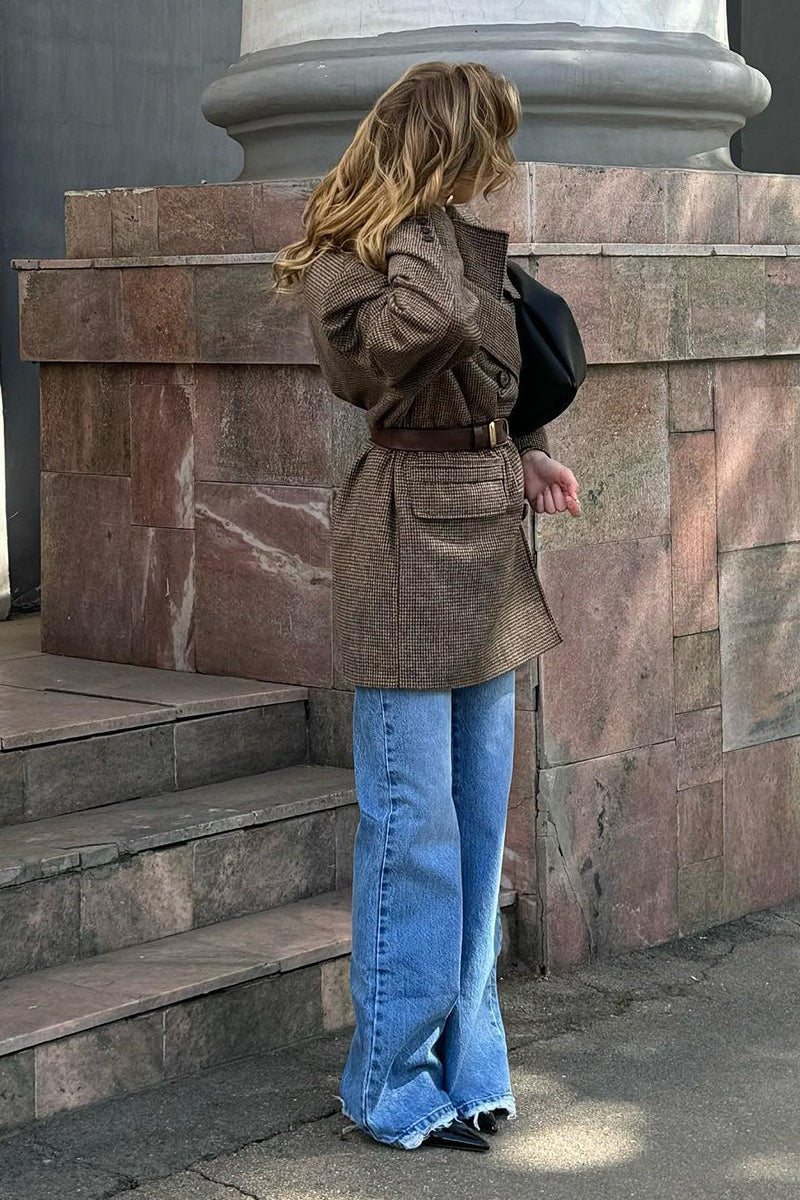Amy Strukturierter Tweed-Mantel