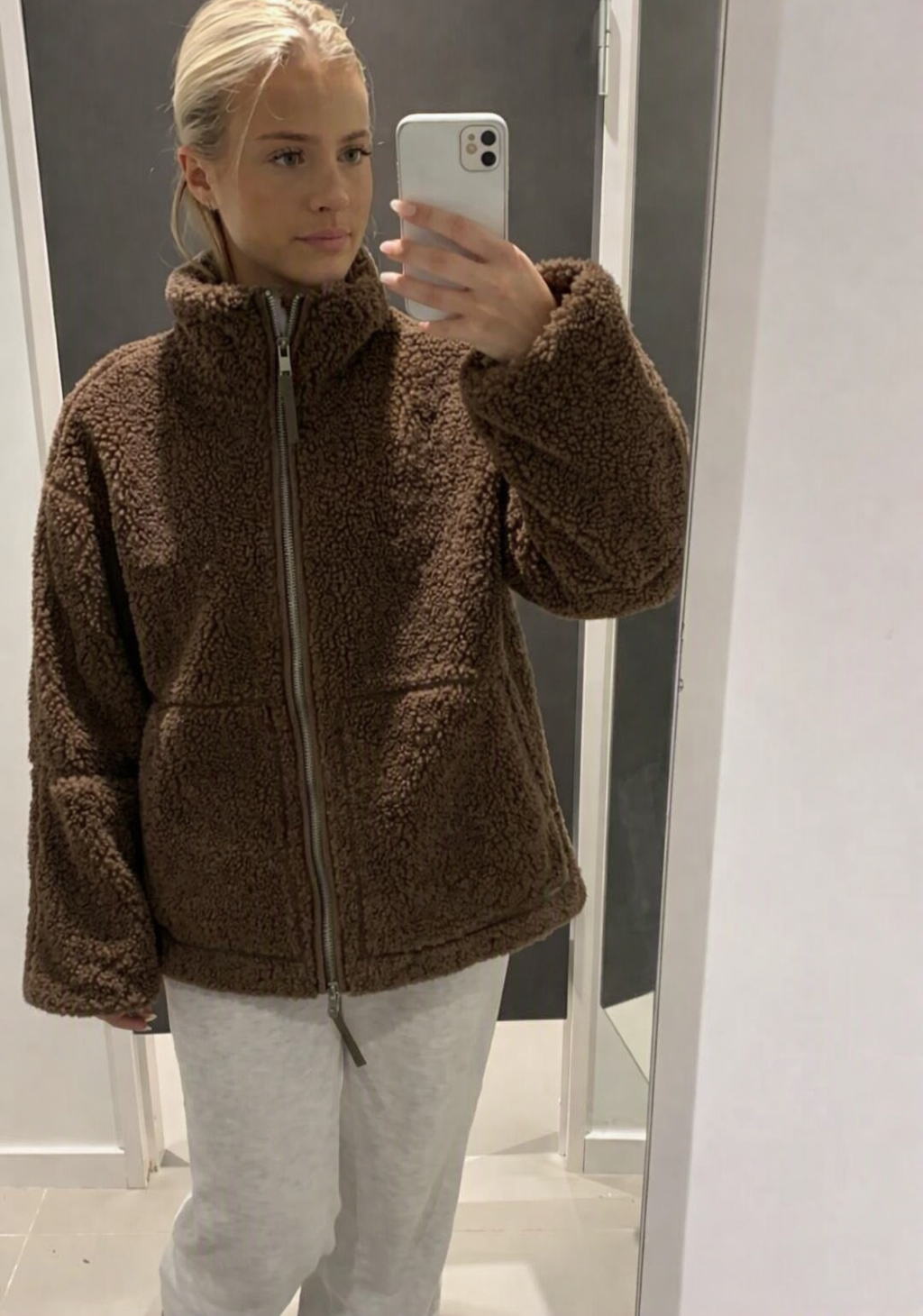 Suzette Teddyjacke mit Reißverschluss