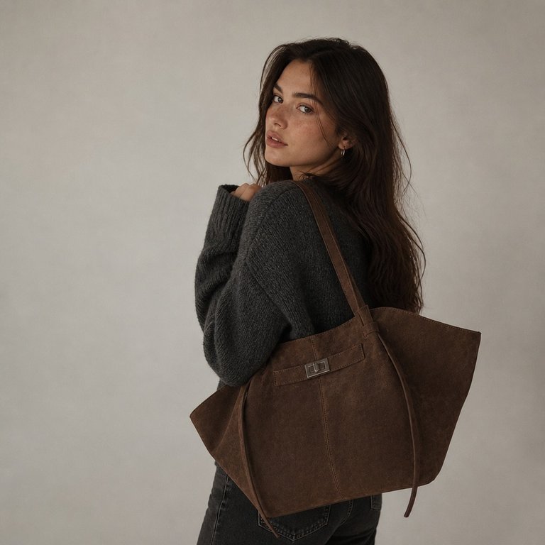 Borsa tote in suede Nora Bat-Wing