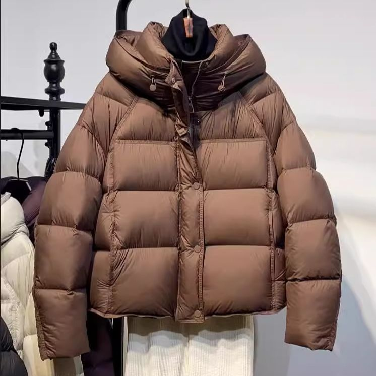Lara glänzende Steppjacke mit Kapuze