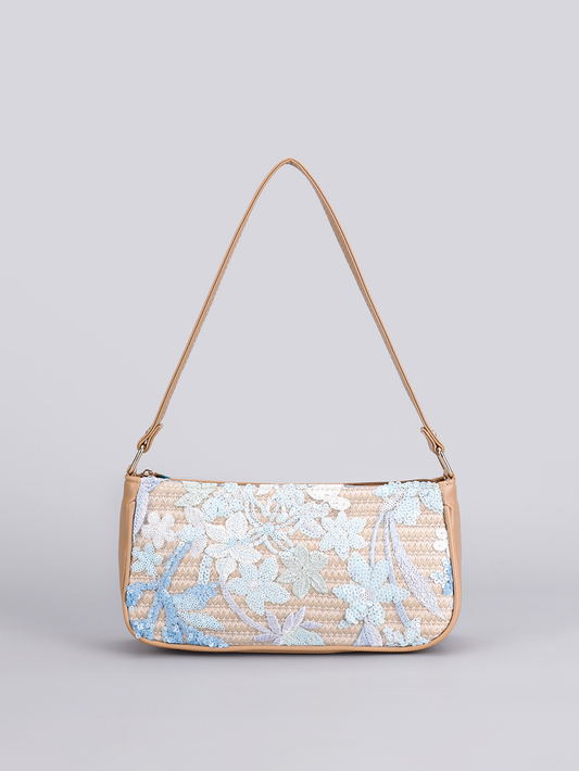 Sophia Embroidered Sequin Shoulder Bag