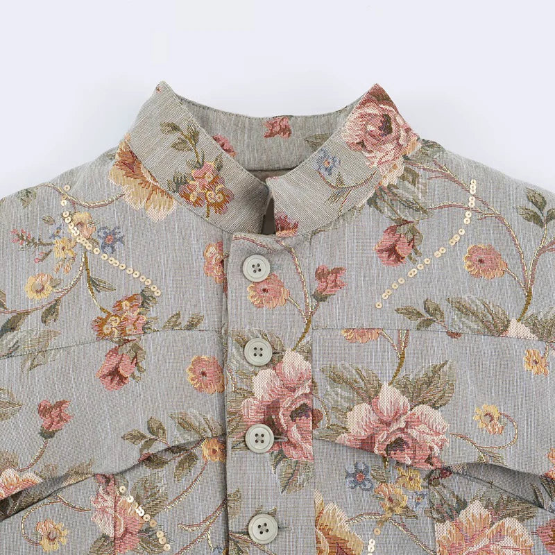 Anne Vintage Jacquard Kurzjacke