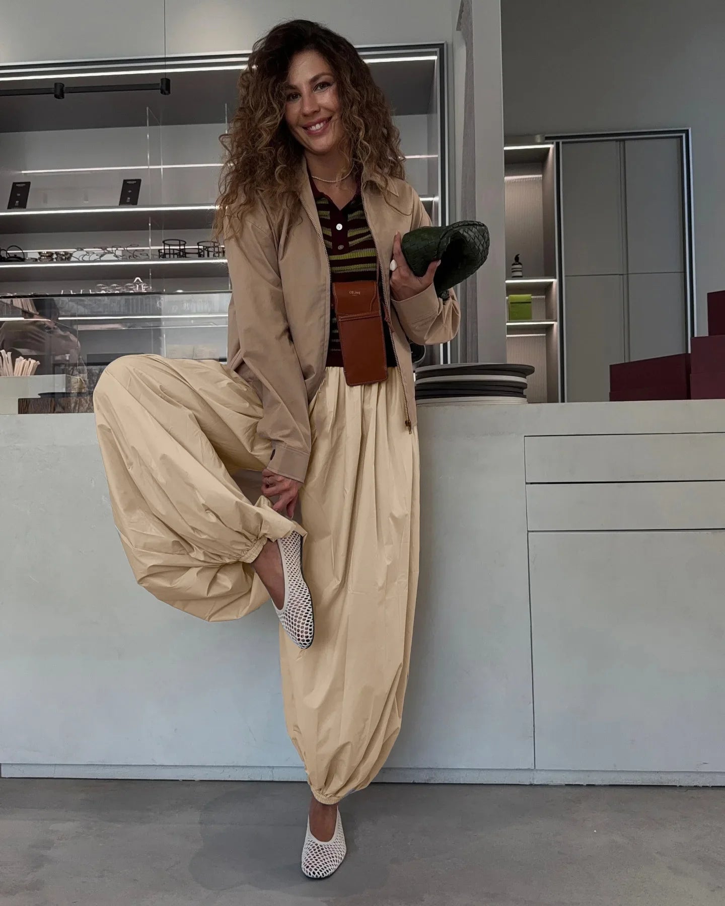 Pantaloni balloon a vita alta Kristen
