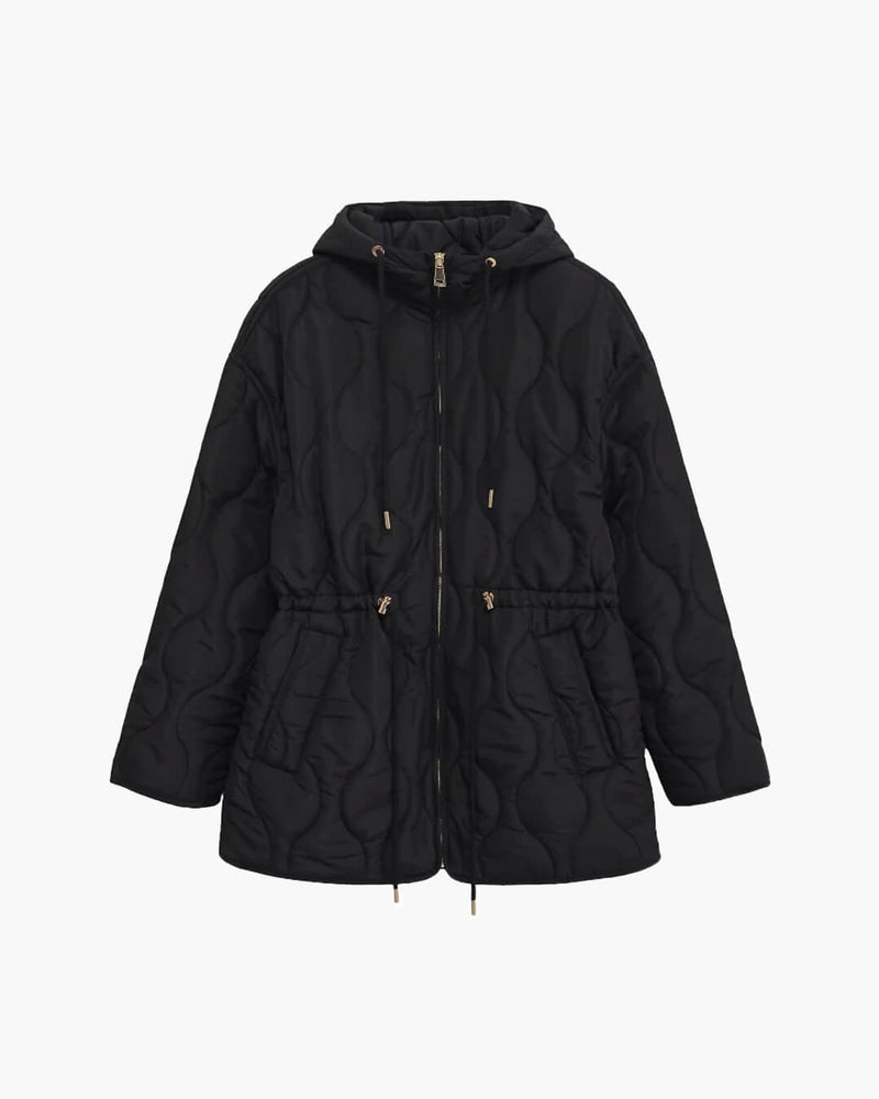 Abbie Kapuzen-Steppjacke mit Kordelzug