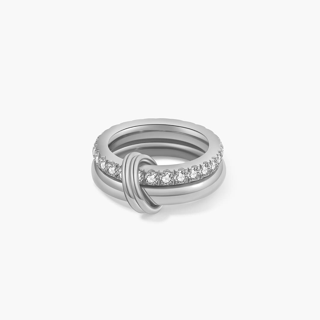 Bague scintillante superposée Aeliana