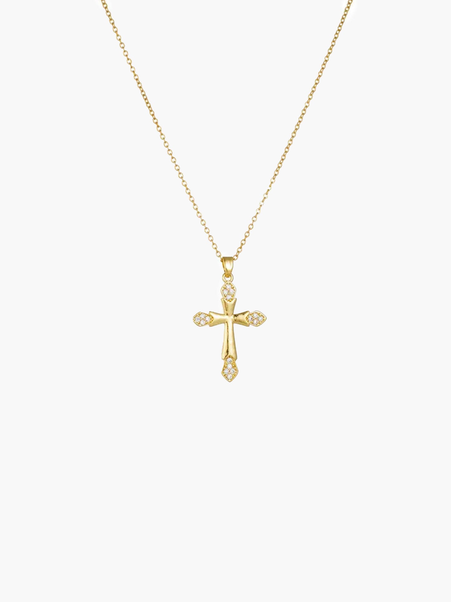 Lucy Zircon Cross Pendant Necklace