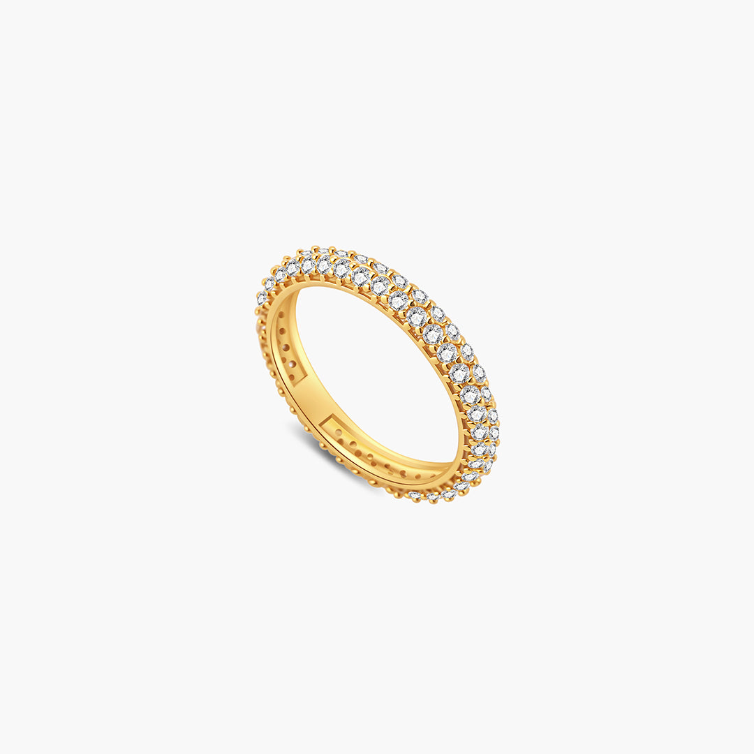 Bague Zeya à bordure couronne et strass