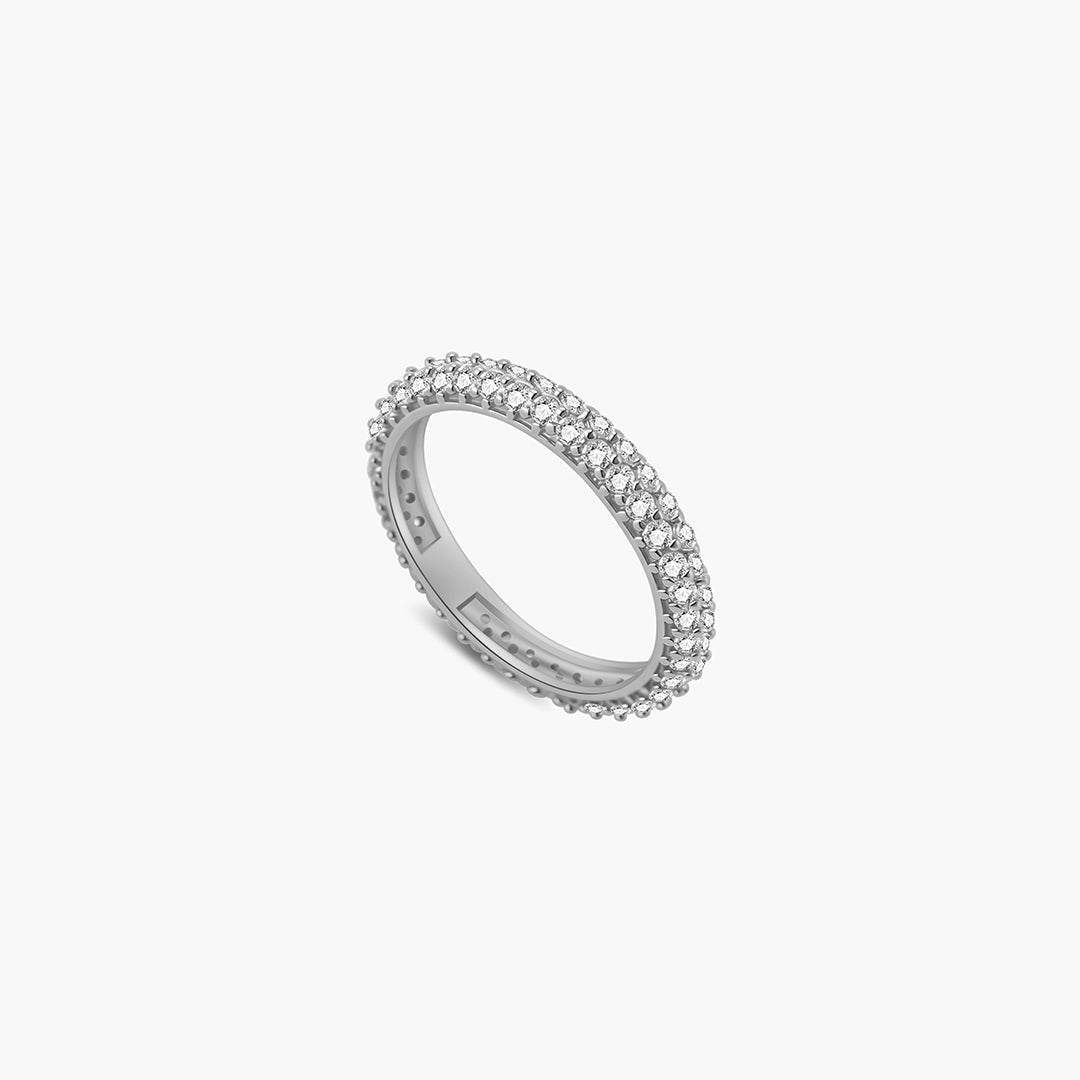 Bague Zeya à bordure couronne et strass