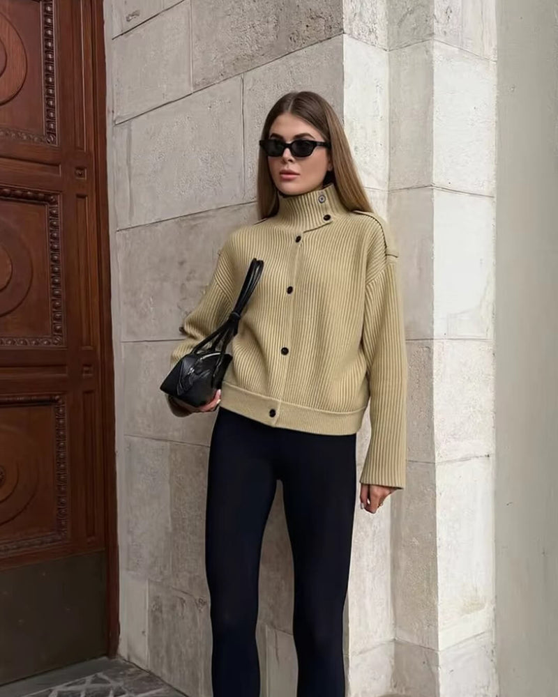 Ahiwa Cardigan tricoté col montant