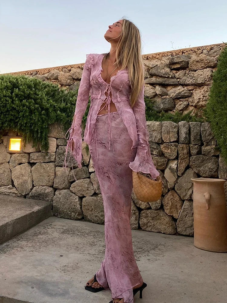 Iris abito maxi bodycon in rete